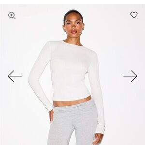 Garage White Long Sleeve Top